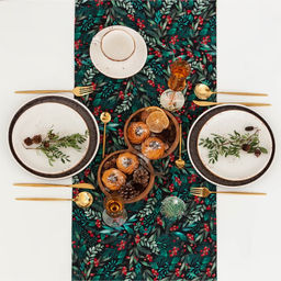 Дорожка на стол новогодняя Этель Winter berry 40х147см, 100%хл, саржа 190 г/м2  фото 7