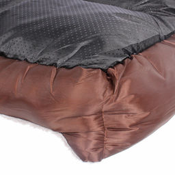 Лежанка для животных "Место БРО", цвет коричневый, внутр. ткань серого цвета, размер M, 54*42*11см (Лейбл)