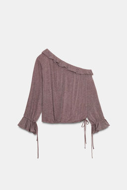 SOFT RUFFLE T-SHIRT - Zara фото 4