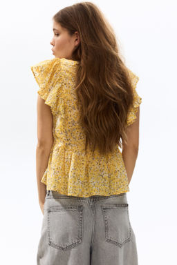 Frill-trimmed cotton top - H&m фото 7
