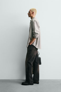 RELAXED FIT STRIPED SHIRT - Zara фото 4