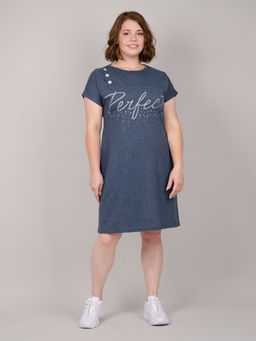 Туника "Аврора" синяя, трикотаж