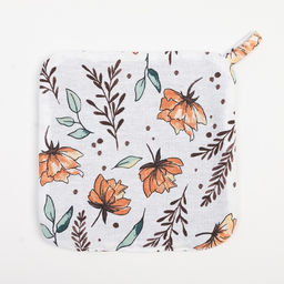 Набор кухонный Доляна Oleander: варежка 20?27 см, прихватка 19?19 см, 100% хлопок