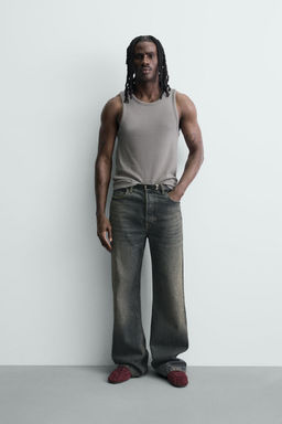 CAMISETA TANK RIB LAVADO / Gris claro