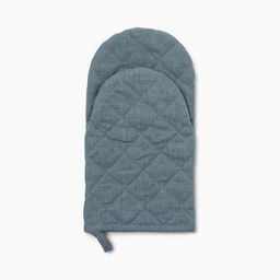 Варежка-прихватка Этель ECO turquoise, 15х28 см, 100% лён, 245 г/м2  фото 4