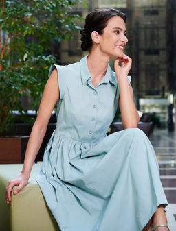 Платье хлопок OD-796-1 св.зеленое OD-796-1