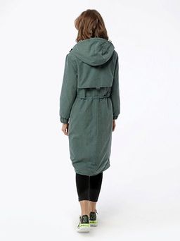 22107 Плащ утепл. зелёный ВИДЕООБЗОР - Dizzyway фото 2