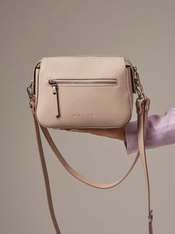 Сумка кожаная через плечо Azaro 3684 бежевый жемчуг