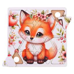 Пазлы малые Лисичка 20см х 20см (древесный материал) - Задира фото 2