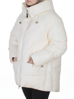 8808 MILK WHITE Куртка зимняя женская (150 гр. холлофайбер)