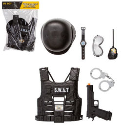 Игровой набор "Полицейский" шлем, бронежилети, оружие, аксесс. (IT110921) в пакете 54*36см