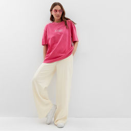 Футболка из вареного хлопка женская Mist Icon, размер M, розовая