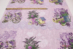 Рогожка Очарование Прованса, ш.1.5м, хлопок-100%, 165гр/м.кв, раппорт 63.5см - Купава фото 4