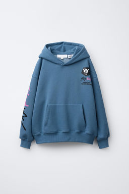 SUDADERA CAPUCHA ESTAMPADA KPOP DEMON HUNTERS NETFLIX  / Azul - Zara фото 2