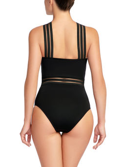 CONTE Купальник слитный с декоративной резинкой MILENA черный - Conte elegant фото 3