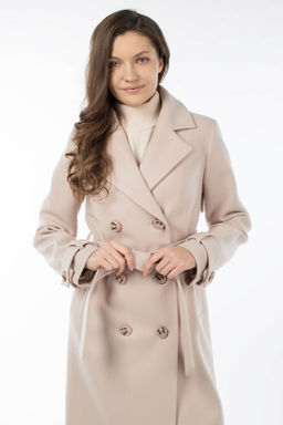 01-10880 Пальто женское демисезонное (пояс)