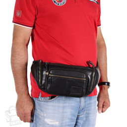 Сумка мужская кожаная 1395-1TR black Tough Ryder в Новосибирске