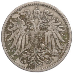 Монета 10 геллеров 1893 года Австрия