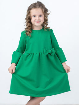 Платье Леди, цвет Зеленый(прайм), 78% х/б 16% пэ 6% лайкра - 5+ фото 2