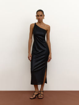 Платье с перекрутом из трикотажа