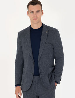 Lacivert Ekstra Slim Fit Spor Tak_m Elbise