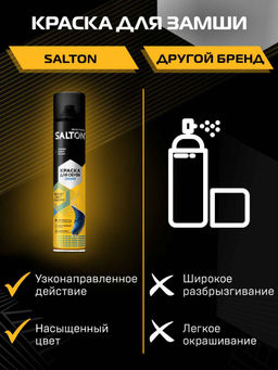 Salton Краска для обуви из замши, нубука и велюра 190 мл Синий фото 5