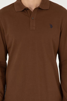 Мужской коричневый базовый свитшот - U.s. polo assn фото 6