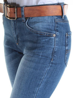 D368 BLUE Джинсы зауженные женские DIOVES