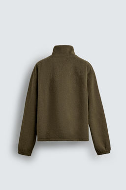 FLEECE QUARTER-ZIP SWEATSHIRT - Zara фото 8