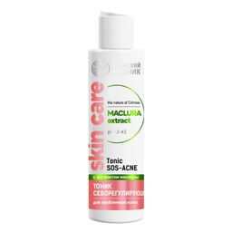 Тоник себорегулирующая SOS-ACNE с эккстрактом маклюры для проблемной кожи, 200 мл