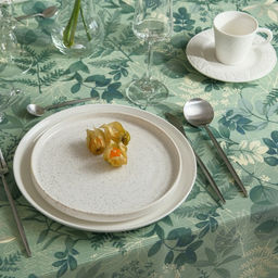 Скатерть Доляна Лесная прохлада 146х180 см, 50% хлопок, 50% п/э, рогожка 158 г/м2  фото 4