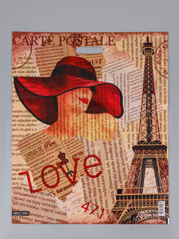 Цена за 25 шт. Пакет Дама в шляпе, полиэтиленовый с вырубной ручкой, 50?60 см, 100 мкм