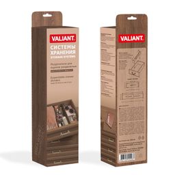 Разделители для ящиков раздвижные, набор 2 шт., 33x8.8 см, DRAWER ORGANIZER, коричневый, шт - Valiant фото 7