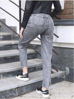 Джинсы укороченные мом бананы