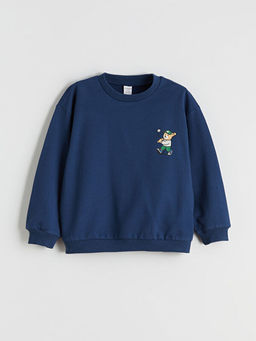 Bisiklet Yaka Erkek ?ocuk Sweatshirt