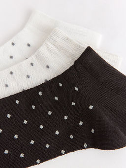 Puantiyeli Kad?n Patik ?orap 3l?