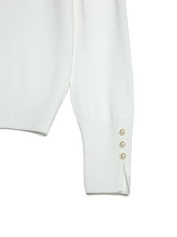 CONTE Вязаный свитер из итальянской пряжи с вискозой премиального качества LDK 055 off-white - Conte elegant фото 6