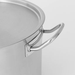 Кастрюля Hanna Knövell, 11 л, d=28 см, h=18 см, толщина стенки 0.8 мм, с крышкой, капсульное дно, индукция, нержавеющая сталь, хромированная