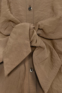 SHORT SLEEVE KNOT SHIRT - Zara фото 9