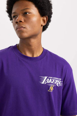 DeFactoFit Футболка оверсайз с круглым вырезом и короткими рукавами NBA Los Angeles Lakers  фото 5