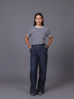 Женские Брюки широкие палаццо. С046 Джинс от фабрики Спортсоло