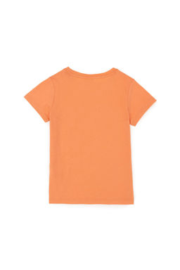 Футболка для девочек U.S. Polo Assn с круглым вырезом лососевого цвета  фото 2