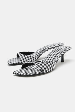 SANDALIA TAC?N ESTAMPADO VICHY / Multicolor - Zara фото 2