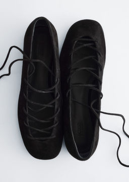 Bailarinas de piel con cordones - H&m фото 5