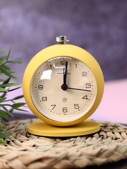 Часы-будильник Clock UFO, yellow (12х10,1 см)