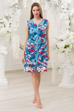 Халат женский из кулирки Лето голубой - Амадэль фото 8