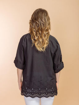 Блузка (хлопок ) шитье №24-598-2 - Ганг фото 5