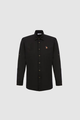 Erkek Keten Kar___ml_ Siyah Uzun Kollu Basic G_mlek - U.s. polo assn фото 7
