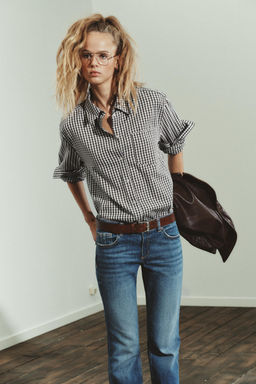 TRF BOOTCUT LOW-RISE JEANS WITH POCKETS - Zara фото 8