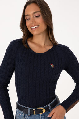 Kad_n Lacivert Basic Kazak Sepette S_rpriz _ndirim - U.s. polo assn фото 2